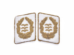 WH Luftwaffe Kragenspiegel General Antik Optik collar tabs reproduction with antique finish embroidery for WW2 militaria collectors, reenactment uniforms, and historical displays