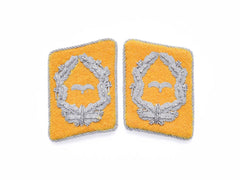 WH Luftwaffe Kragenspiegel Major Fliegertruppe collar tabs reproduction with embroidered Luftwaffe officer insignia for WW2 militaria collectors, reenactment uniforms, and historical displays