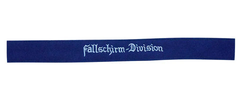 Premium WW2 WH LW Fallschirm-Division Ärmelband gestickt replica – high-quality embroidered cuff title for German paratrooper division, not original, for reenactment and display