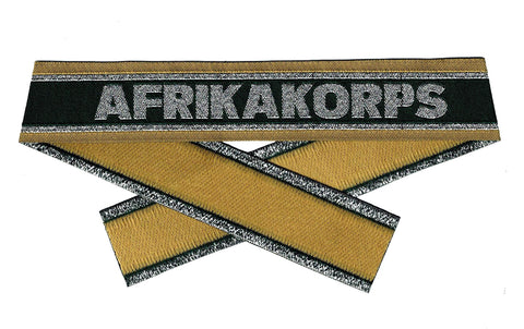 WW2 German DAK Afrikakorps Woven Cuff Title WH Sleeve Band BEVO Reproduction