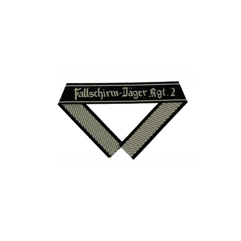 WW2 German Luftwaffe Fallschirm-Jäger Regiment 2 BEVO woven cuff title paratrooper sleeve band reproduction militaria accessory