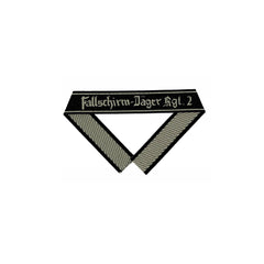 WW2 German Luftwaffe Fallschirm-Jäger Regiment 2 BEVO woven cuff title paratrooper sleeve band reproduction militaria accessory