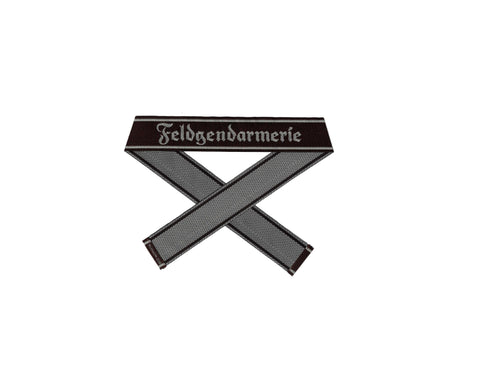 WW2 German Feldgendarmerie BEVO woven cuff title WH military police sleeve band reproduction militaria accessory