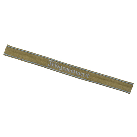 WW2 German Feldgendarmerie Mannschaften Unteroffiziere embroidered sleeve band reproduction militaria accessory