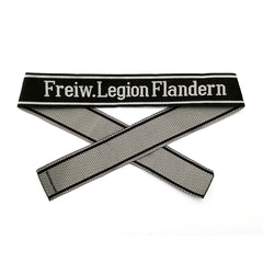 WW2 German Freiw. Legion Flandern BEVO woven cuff title WH sleeve band reproduction militaria accessory