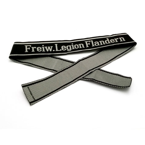 WW2 German Freiw. Legion Flandern BEVO woven cuff title WH sleeve band reproduction militaria accessory