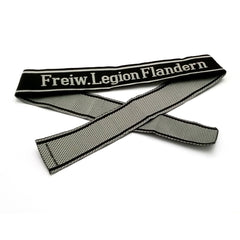WW2 German Freiw. Legion Flandern BEVO woven cuff title WH sleeve band reproduction militaria accessory