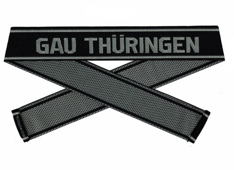 WW2 German Gau Thüringen BEVO woven cuff title sleeve band reproduction militaria accessory