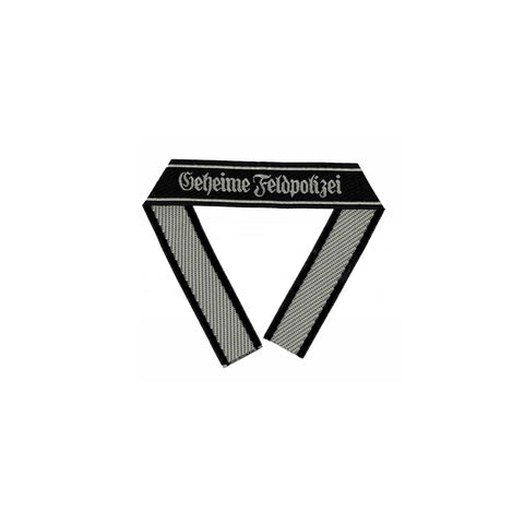 WW2 German Geheime Feldpolizei BEVO woven cuff title WH military police sleeve band reproduction militaria accessory