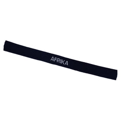 Premium WW2 AFRIKA Ärmelband embroidered on black repro – high-quality white embroidered cuff title on black background for Afrika Korps, not original, for reenactment and display