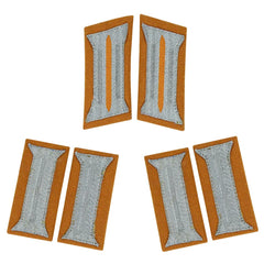 WW2 German Feldgendarmerie Kragenspiegel and sleeve insignia set reproduction for parade uniform jacket, military police collectors, reenactment, and historical display