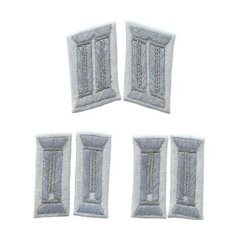 WW2 German infantry officer Waffenrock Satz Effekten collar tabs and sleeve insignia reproduction set for collectors, reenactment uniforms, and historical military displays