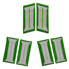 WW2 German Jäger Kragenspiegel and sleeve insignia set reproduction for light infantry parade uniform jacket, collectors, reenactment, and historical military display