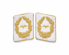 WW2 German Luftwaffe Generalmajor gold collar tabs (Kragenspiegel) reproduction, high-quality embroidered military insignia for collectors and reenactment uniforms