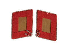 WW2 German Luftwaffe Oberst der Flakartillerie Kragenspiegel collar tabs reproduction with embroidered senior Flak officer insignia for collectors, reenactment uniforms, and historical military displays