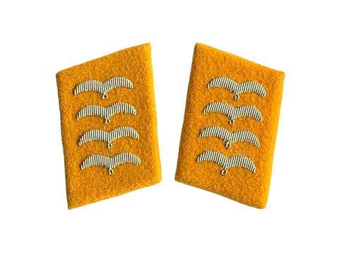 WW2 German Luftwaffe Stabsfeldwebel Flieger Kragenspiegel collar tabs reproduction with embroidered senior NCO insignia for collectors, reenactment uniforms, and historical military displays