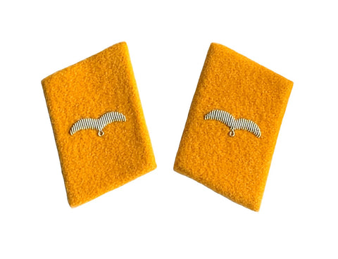 WW2 German Luftwaffe Unteroffizier Flieger Kragenspiegel collar tabs reproduction with embroidered enlisted rank insignia for collectors, reenactment uniforms, and historical military displays