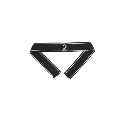 Premium elite hand embroidered number 2 Ärmelband officer version repro – high-quality handgestickt cuff title with numeral 2 for German officer uniforms, not original, for reenactment and display