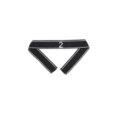 Premium elite hand embroidered number 2 Ärmelband officer version repro – high-quality handgestickt cuff title with numeral 2 for German officer uniforms, not original, for reenactment and display