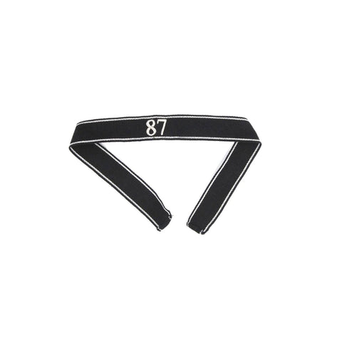 Premium elite hand embroidered number 87 Ärmelband officer version repro – high-quality handgestickt cuff title with numeral 87 for German officer uniforms, not original, for reenactment and display