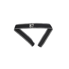 Premium elite hand embroidered number 87 Ärmelband officer version repro – high-quality handgestickt cuff title with numeral 87 for German officer uniforms, not original, for reenactment and display