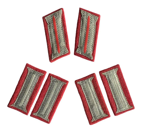 WW2 German Panzer Kragenspiegel and sleeve insignia set reproduction for armored troops parade uniform jacket, collectors, reenactment, and historical military display