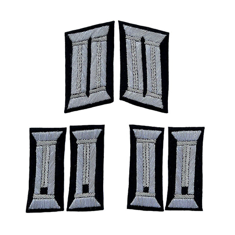 WW2 German pioneer officer Waffenrock Satz Effekten collar tabs and sleeve insignia reproduction set for collectors, reenactment uniforms, and historical military displays
