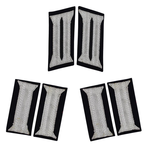 WW2 German Pioniere Kragenspiegel and sleeve insignia set reproduction for engineer troops parade uniform jacket, collectors, reenactment, and historical military display