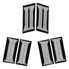 WW2 German Pioniere Kragenspiegel and sleeve insignia set reproduction for engineer troops parade uniform jacket, collectors, reenactment, and historical military display