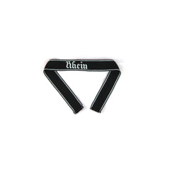 Premium elite hand embroidered Rhein Ärmelband officer version repro – high-quality handgestickt cuff title for German officer uniforms, not original, for reenactment and display