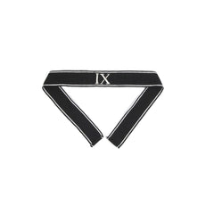 Premium elite hand embroidered Roman numeral IX Ärmelband officer version repro – high-quality handgestickt cuff title with Roman numeral 9 for German officer uniforms, not original, for reenactment and display