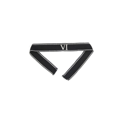 Premium elite hand embroidered Roman numeral VI Ärmelband officer version repro – high-quality handgestickt cuff title with Roman numeral 6 for German officer uniforms, not original, for reenactment and display
