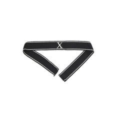 Premium elite hand embroidered Roman numeral X Ärmelband officer version repro – high-quality handgestickt cuff title with Roman numeral 10 for German officer uniforms, not original, for reenactment and display