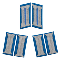 WW2 German Sanitäter Kragenspiegel and sleeve insignia set reproduction for medical parade uniform jacket, collectors, reenactment, and historical military display