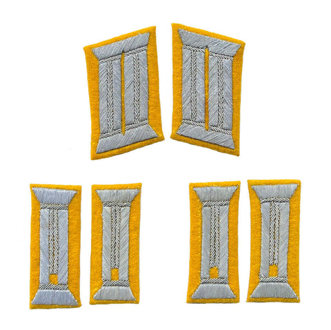 WW2 German Wehrmacht Aufklärer officer 6-piece collar tabs and sleeve patches set for Waffenrock parade tunic reproduction