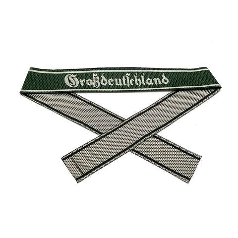 WW2 German Großdeutschland dark green BEVO woven cuff title WH sleeve band reproduction militaria accessory