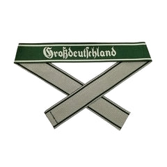 WW2 German Großdeutschland dark green BEVO woven cuff title WH sleeve band reproduction militaria accessory