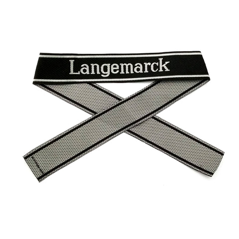 WW2 German Langemarck BEVO woven cuff title WH sleeve band reproduction militaria accessory