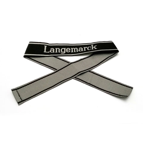 WW2 German Langemarck BEVO woven cuff title WH sleeve band reproduction militaria accessory