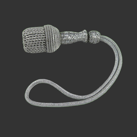 WW2 German Luftwaffe Portepee Sword Knot (29cm) Silver/Blue Officer Knot Reproduction