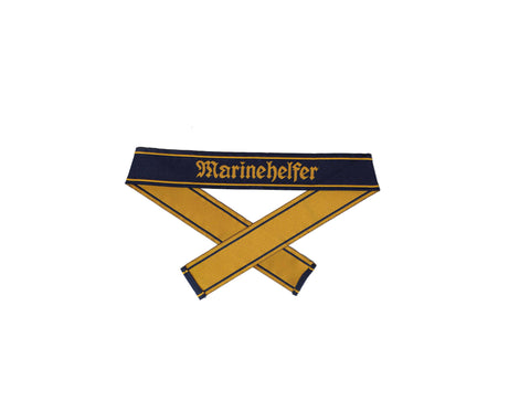 WW2 German Marinehelfer BEVO woven cuff title WH naval sleeve band reproduction militaria accessory