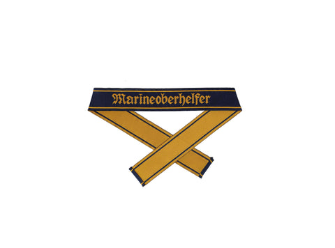 WW2 German Kriegsmarine Marineoberhelfer BEVO woven cuff title naval sleeve band reproduction militaria accessory