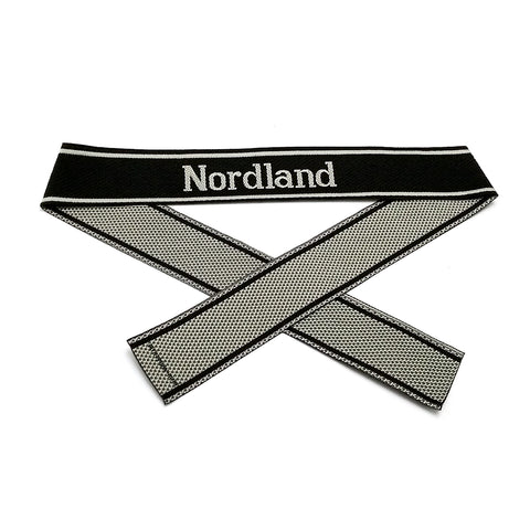 WW2 German Elite “Nordland” Woven BEVO Cuff Title WH Sleeve Band Reproduction