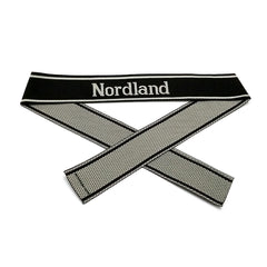 WW2 German Elite “Nordland” Woven BEVO Cuff Title WH Sleeve Band Reproduction