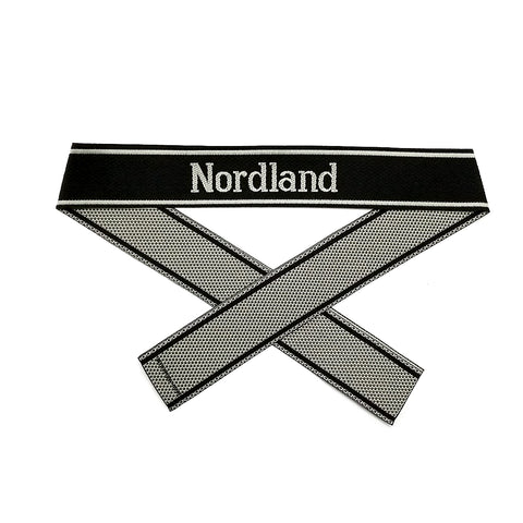 WW2 German Elite “Nordland” Woven BEVO Cuff Title WH Sleeve Band Reproduction