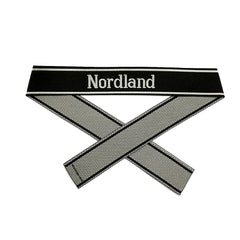 WW2 German Elite “Nordland” Woven BEVO Cuff Title WH Sleeve Band Reproduction
