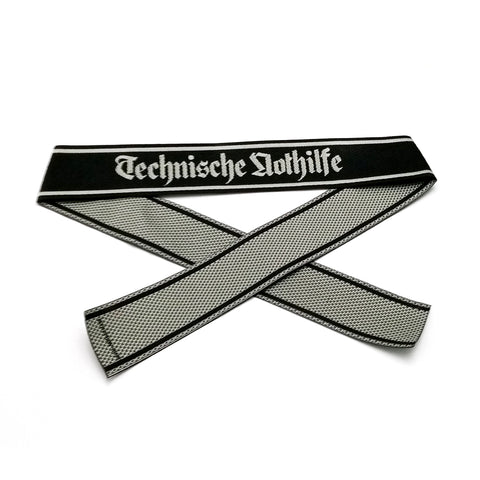 WW2 German Technische Nothilfe BEVO woven cuff title WH sleeve band reproduction militaria accessory