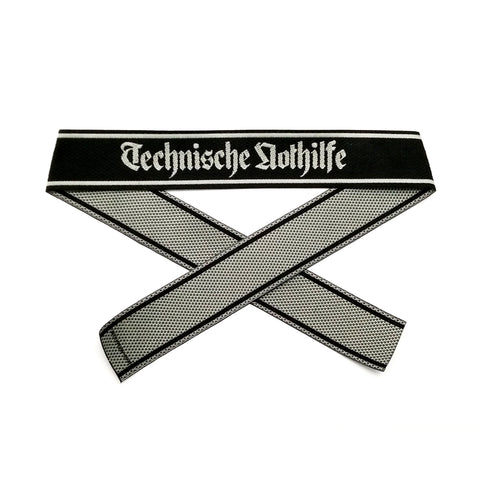WW2 German Technische Nothilfe BEVO woven cuff title WH sleeve band reproduction militaria accessory