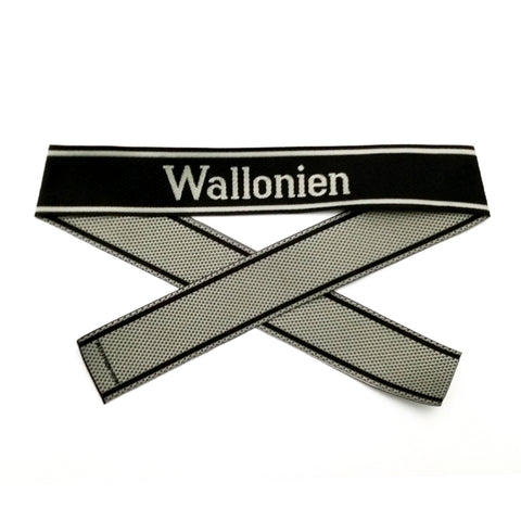WW2 German Wallonien BEVO woven cuff title WH sleeve band reproduction militaria accessory