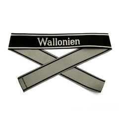 WW2 German Wallonien BEVO woven cuff title WH sleeve band reproduction militaria accessory